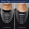 thumbnail image 6 of Suplight 3mm Flat Curb Cuban Link Solid 925 Sterling Silver Chain Necklace, Hip Hop Jewelry for Men Women, 6 of 10