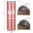 thumbnail image 2 of 60th Birthday Gifts for Women, 60th Birthday Tumblers for Women, Happy 60th Birthday Gift, Gifts for 60th Birthday Women, 60th Birthday Tumblers, 60th Birthday Party Supplies, 60 Birthday Gifts, 2 of 6