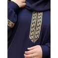 thumbnail image 3 of FASHIONWT Women Ethnic Kaftan Long Sleeve Casual Smock Dress, 3 of 4