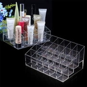 24 Slots Lipstick Organizer Crystal Clear Acrylic Lipsticks Display Stand Case Holder Storage Lipgloss Organizer for Makeup Brushes,Roller Essential Oils