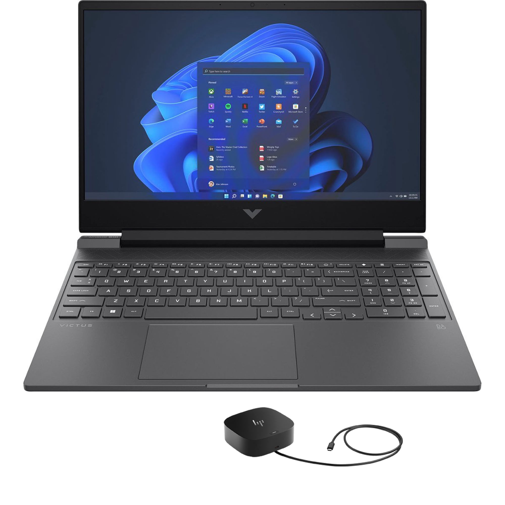 HP Victus 15-fb Gaming Laptop (AMD Ryzen 5 7535HS 6-Core, 15.6in 144 Hz Full HD (1920x1080), GeForce RTX 2050, 8GB DDR5 4800MHz RAM, Win 11 Home) with G5 Essential Dock