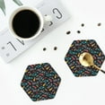 thumbnail image 4 of Fuzoiu Golf Accessories Print Leather Coasters Set,Drink Coasters Set of 4,for Tabletop Protection, Durable PVC Coasters,Home Décor and Housewarming Gift-Hexagon, 4 of 6