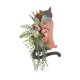 thumbnail image 2 of Guirnalda de flores artificiales, letreros de madera para puerta de gato, flor para colgar en pared, decoración para porche, 2 of 9