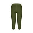 thumbnail image 5 of Denim Capris for Women Stretch Pull on Plus Size Elastic Waist Trendy Pants Leggings 2026 Casual Summer Capri Pants Army Green XL, 5 of 9