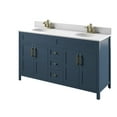 thumbnail image 3 of Twin Star Home 60" Double Bathroom Vanity, Franklin Blue, 3 of 8