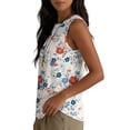 thumbnail image 6 of Fewfanhot Women's 4th of July Floral Print Tank Top, Patriotic Sleeveless Blouse with Red White Blue Flowers, Casual Summer Independence Day Top, S-3XL, 6 of 6