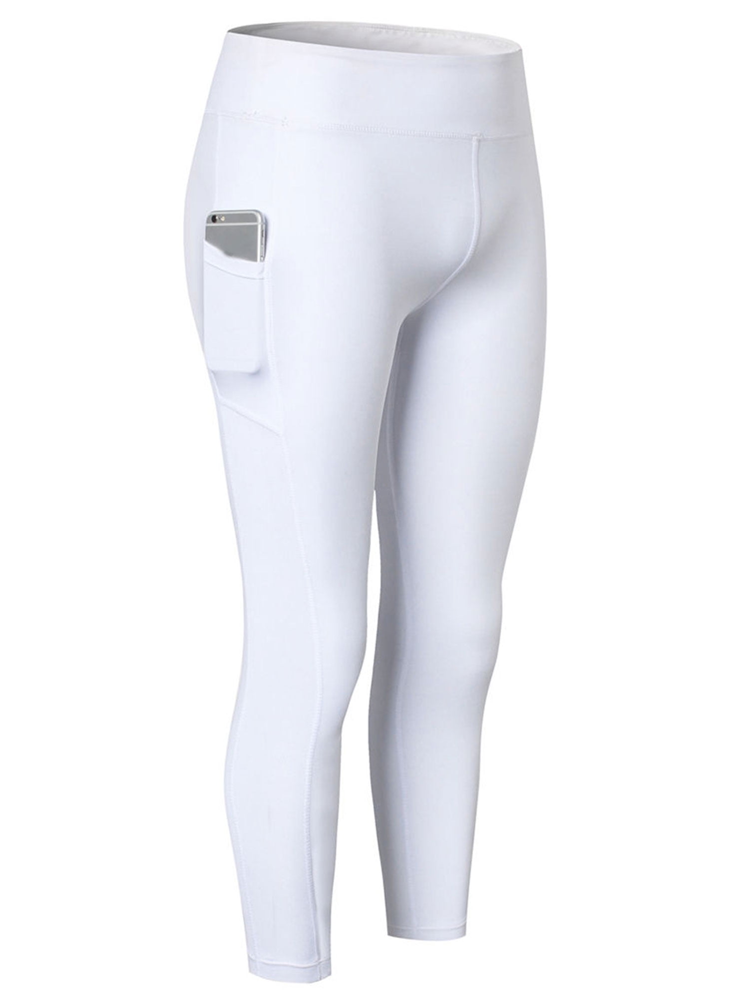 white yoga capris