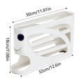 thumbnail image 2 of 2026 Automatic Rolling Egg Dispenser Space-Saving Tiered Egg Organizer For Refrigerator Kitchen Use(White-12.6X7In), 2 of 8