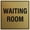 Brushed Gold, variant on Signs ByLITA Square Waiting Room Sign - Easy Installation | Durable Material (Ivory/Dark Brown) - Small