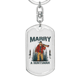 thumbnail image 5 of Marry A Huntsman Stainless Steel or 18k Gold Premium Swivel Dog Tag Keychain, 5 of 10