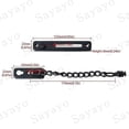 thumbnail image 4 of Cadena de seguridad para puerta, limitador de puerta estrecho, cerradura antirrobo con resorte y tornillos para puerta interior de casa, acabado en acero inoxidable negro mate., 4 of 5
