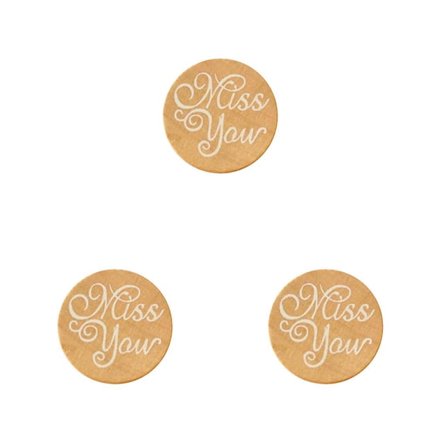 Monstrate Sello de madera con palabras de felicitación de forma redonda, estampador de cumpleaños, invitación de boda, álbum de recortes, Type1 NO1