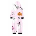 thumbnail image 2 of Family Halloween Pjs Matching Sets Halloween Print Long Sleeve Zippered One Piece Pajama Hooded Jumpsuit Winter Halloween Pjs Family Set, 2 of 4