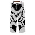 thumbnail image 6 of Workout Casual Pants for Women Print Long Wide Leg Heart Prints Pants Pants L, 6 of 6