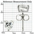 thumbnail image 2 of Rhodium 925 Sterling Silver Earrings with AAA Grade CZ in Clear for Women Clear Stone Color Style 0W165, 2 of 2