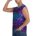 thumbnail image 3 of Kdxio Purple and Green Glitter for Men's Muscle T-shirt,Sleeveless for Workout Running Athletic Gym Lounge Casual, 3 of 7