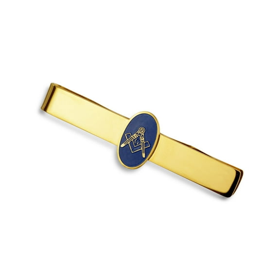 Bling Jewelry Mens Freemason Masonic Tie Clip Silver Two Tone Gold Plated Stainless Steel