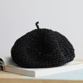 thumbnail image 6 of SikaFu Breda Hat Female Spring And Summer New Hat Straw Editor Beileo Hat Retro Literary And Version Of Pure Color Painter Hat, 6 of 8