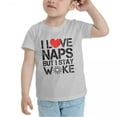 thumbnail image 3 of I Love My Naps But I Stay Woke Cute Toddler T Shirts for Boys Girls (Gray, Youth L), 3 of 5
