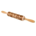 thumbnail image 5 of USHOBE Pastry Made Rolling Pins Embossed Wood For Family 1Pcs 15.2X2X2In, 5 of 8