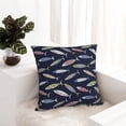 thumbnail image 6 of Yiaed Sardine Print Pillow Covers Super Soft Decorative Square Throw Pillow Covers Case Cushion Covers for Sofa Couch Bedroom Car Decor（No pillow core）-20"x20", 6 of 7