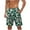 Army Green, variant on Mens Shorts Elastic Waist Drawstring Hawaii Print Shorts Pockets Casual Beach Pants Army Green L