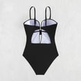 thumbnail image 5 of YTCAMLO Women's One Piece Swimsuits Beach Trendy Spaghetti Strap Cross Overs Tummy Control Bathing Suits Cheeky High Leg Swimwear, Black S, 5 of 8
