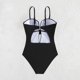thumbnail image 5 of Trajes de baño para mujer, moda de verano para mujer, color sólido con cojín en el pecho y sin soporte de acero, traje de baño con tirantes sin espalda, trajes de baño para mujer, trajes de baño para, 5 of 9