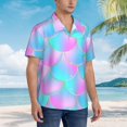 thumbnail image 5 of Kll Men'S Hawaiian Shirt Short Sleeve Button Down Beach Shirts-Purple Dragon Scales, 5 of 8