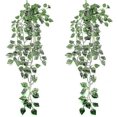 thumbnail image 1 of 12 piezas de enredaderas artificiales de hojas de batata verdes para colgar en la pared, decoración para bodas y jardines, verde, eneldo verde, 1 of 1