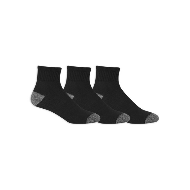 Athletic Works Men's Ankle Socks, 3 Pair Pack