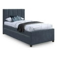 thumbnail image 1 of Pemberly Row Contemporary Navy Vegan Leather Twin Trundle Bed, 1 of 9