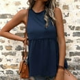thumbnail image 5 of Mittory Women's Summer Sleeveless Peplum Babydoll Tops Casual Crew Neck Flowy Loose Fit Tunic Tank Shirts, 5 of 7