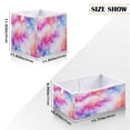 thumbnail image 2 of Foldable Fabric Storage Bin Home Cubes Clothing Organizer Bins Large Collapsible Box Basket for Home Organizer Pink and Blue Tie-dye Pattern, 2 of 7