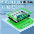 thumbnail image 3 of SUPNICE Kids Case with Screen Protector for iPad 9.7 Inch 2018/2017, Shockproof Convertible Handle Stand Kids Case for iPad 9.7 2017/2018 (iPad 5th and 6th Generation),iPad Air 2, Green, 3 of 7