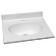 thumbnail image 1 of Design House 522102 Haut de Vanité de Trou de Robinet Simple en Marbre de 19 Po; Blanc Massif, 1 of 1