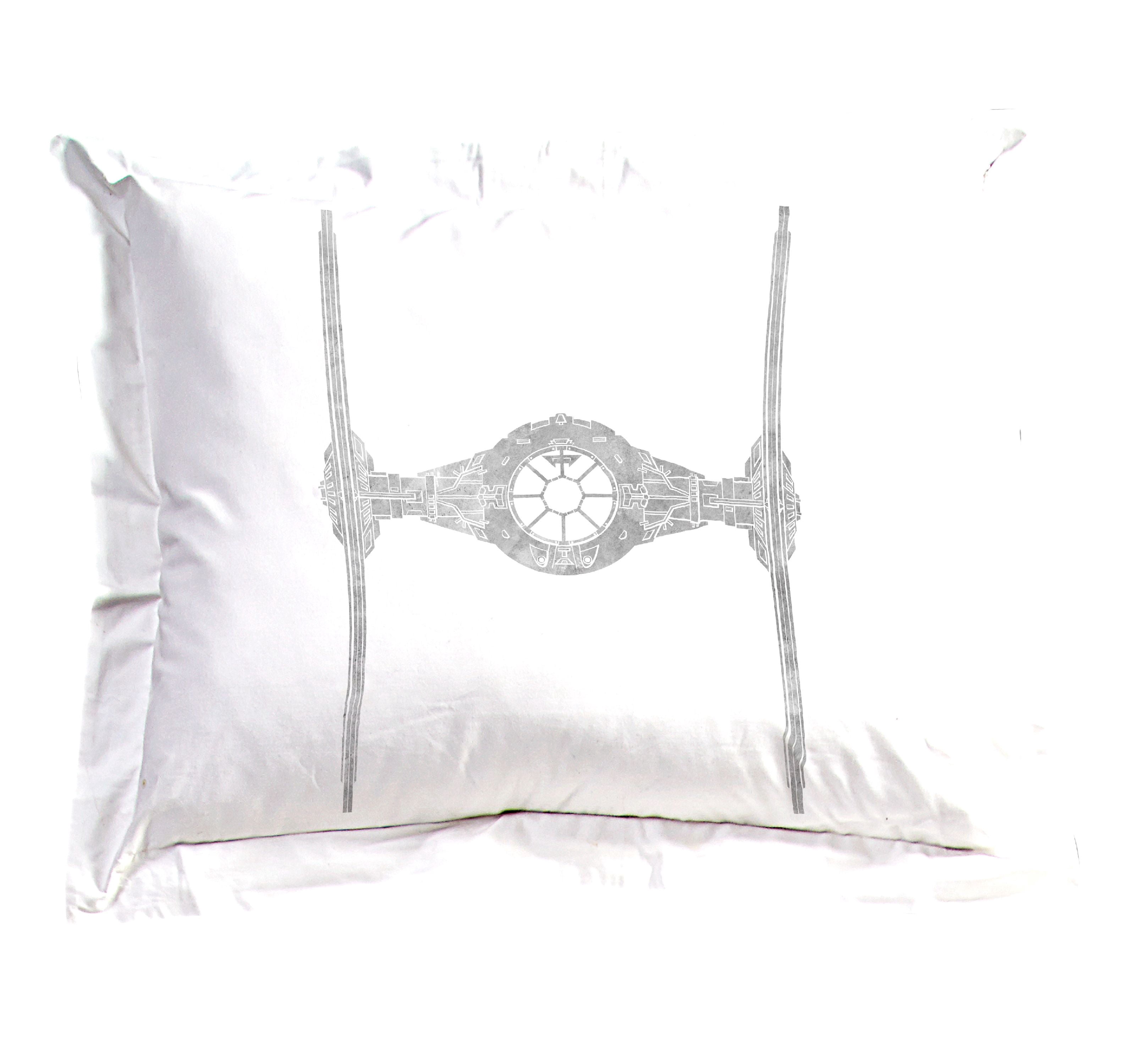 Star Wars Classic Falcon Twin/Full 3 Piece Comforter Set, White, 100% Microfiber, Lucas