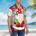 thumbnail image 3 of Fotbe Gnome And Buffalo Plaid Camisa Hawaiana para Hombre Unisex – Camisa Casual de Verano con Botones de Manga Corta de Algodón y Lino,X-Large, 3 of 7