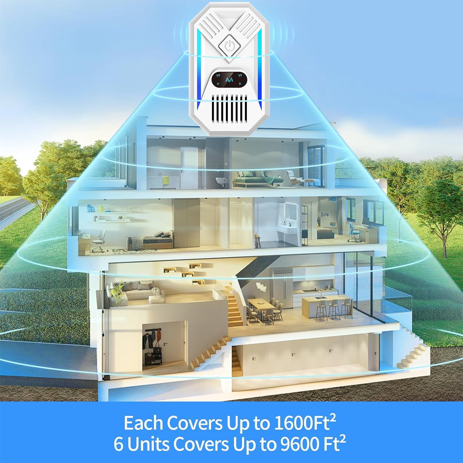 Ultrasonic Pest Repeller Plug in, 6 Packs Electronic Pest Control Indoor for Mice, Bugs, Rodents, Mosquitoes, Ants, Roaches, Mouse Deterrent for Home, Kitchen, Garage, Basement, Office