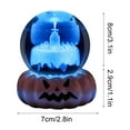 thumbnail image 3 of Crystal Ball with Pumpkin Stand, Halloween Witch Skeleton Ghost Glass Ball Decor Night Light for Office Home Decor Halloween Gifts, 3 of 5