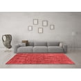 thumbnail image 3 of Ahgly Company Indoor Square Abstract Red Modern Area Rugs, 4' Square, 3 of 4