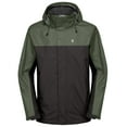 thumbnail image 2 of Little Donkey Andy Men's Waterproof Rain Jacket Outdoor Rain Shell Coat for Hiking,Golf,Travel black/Army Green S, 2 of 7