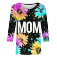 thumbnail image 5 of BLTIBY Mama Shirts for Women Mothers Day Mommy Mom Graphic Short Sleeve Round Neck T Shirts Casual Pullover Tops Tee Gifts Black 3XL, 5 of 5