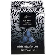 Mainstays Backflow Incense Cones, Full Moon Fragrance (Black), 40 Pack