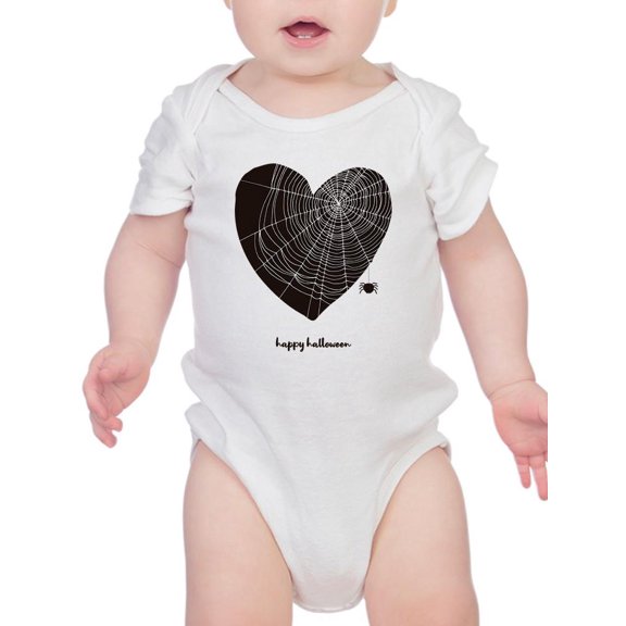 Spooky Heart W Spiderweb Bodysuit Infant -Image by Shutterstock, 12 Months