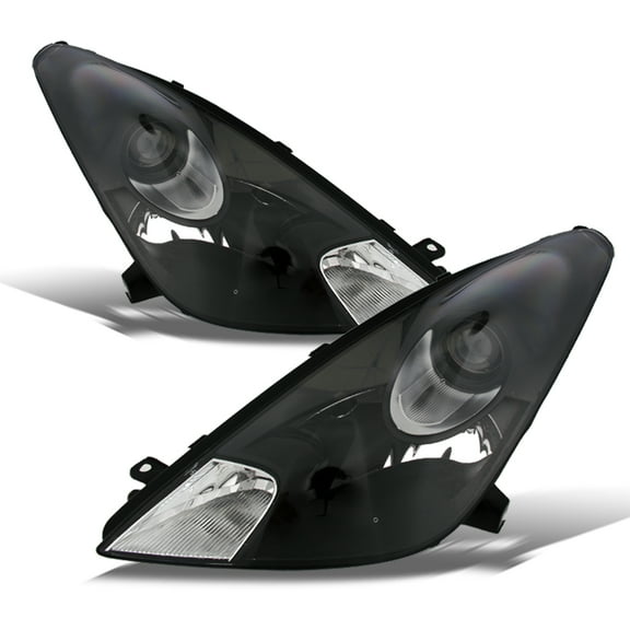 AKKON - For Toyota Celica Black Bezel OE Replacement Projector Headlights Driver/Passenger Head Lamps