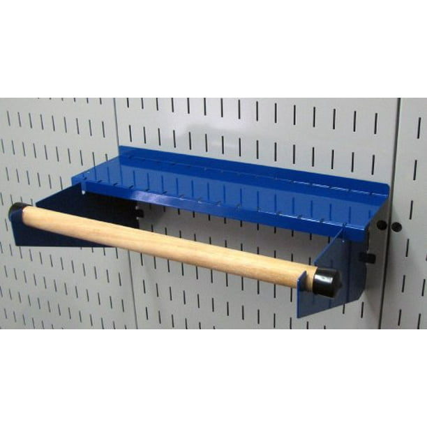 Wall Control Pegboard Paper Towel Holder and Dowel Rod Pegboard Shelf Assembly for Wall Control