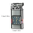 thumbnail image 2 of 2 Pcs Torch Lighter, Magic Dual Flame Dragon Lighter with Adjustment Tool, Windproof Lighter with Visible Fuel Window, Adjustable Flame Lighter, Refillable Butane Lighter Gifts for Men Women - Black, 2 of 7