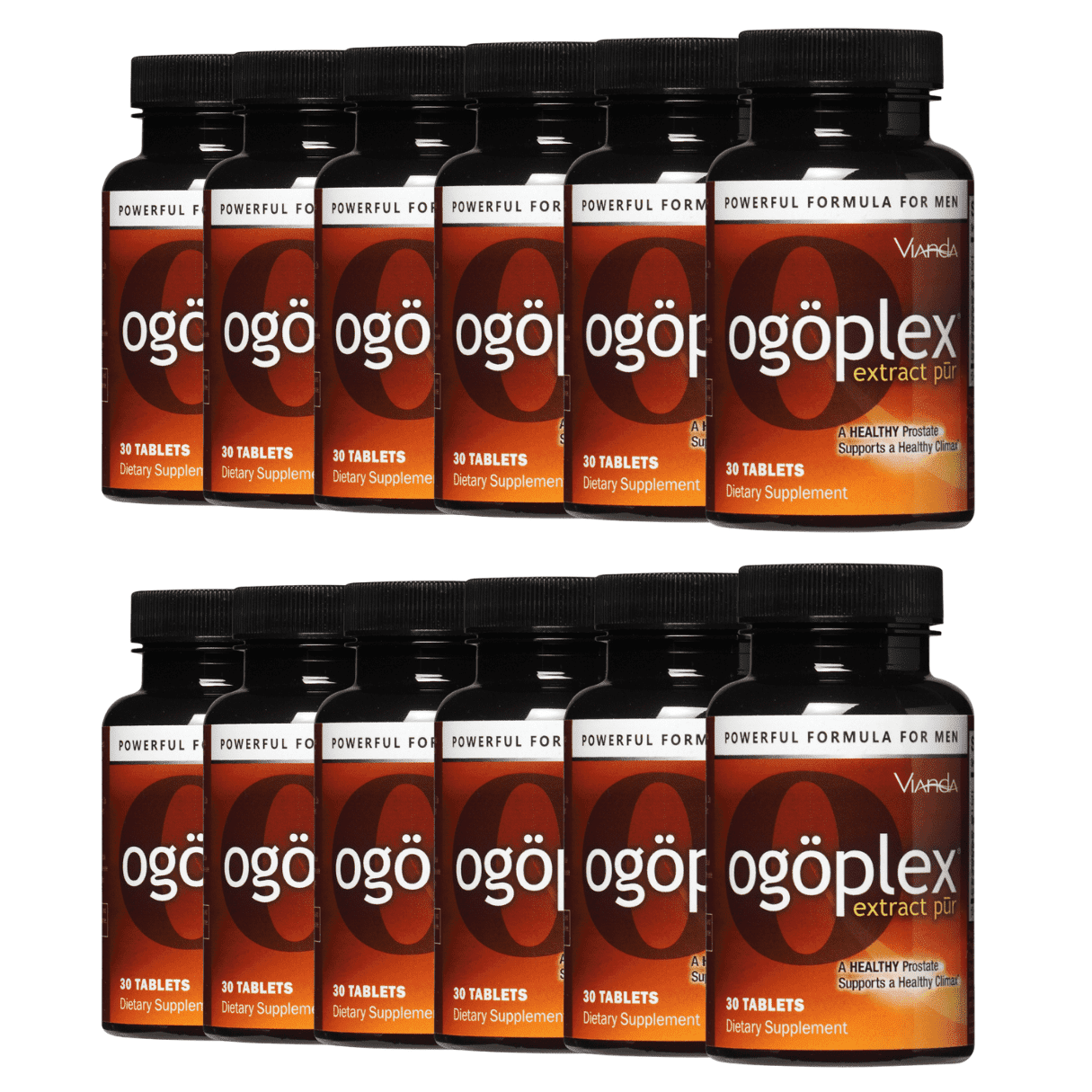 Ogoplex Prostate Health & Urinary Support Supplement for Men - Graminex G63 Swedish Flower Pollen, Saw Palmetto, CardioAid Plant Phytosterol Complex, Tomato Fruit, & Lycopene - 30 Tablets (12 Pack)