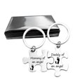 thumbnail image 1 of destyer Parents Lovers Keyring Keys Holder Couples Stainless Steel Keychain Holiday Anniversary Gift, Box package, 1 of 9